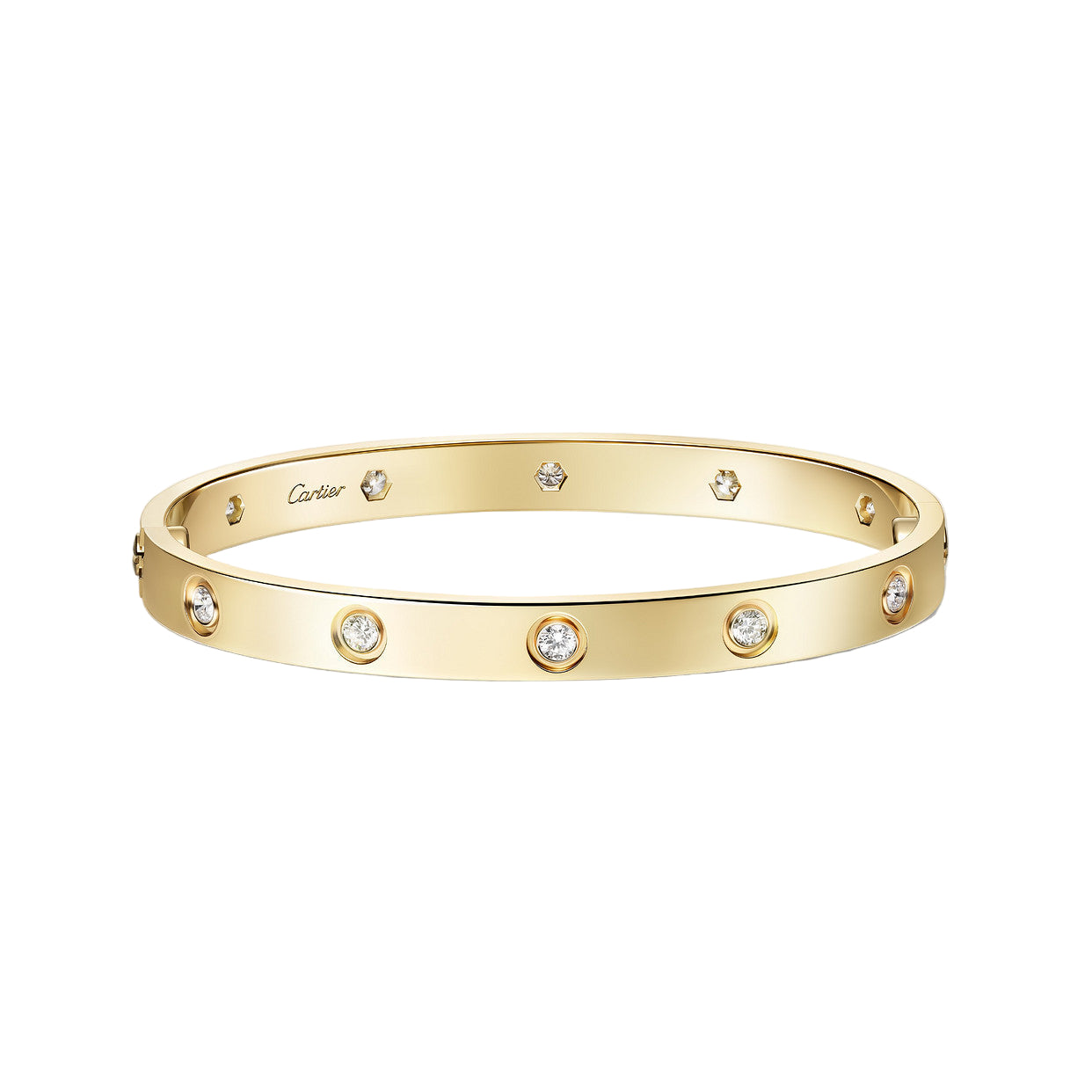 Cartier - Bracelet Love, 10 diamants Or Jaune