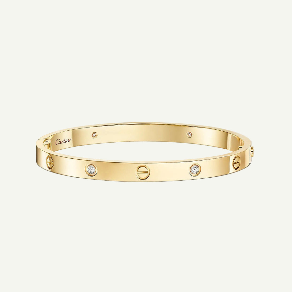 Cartier - Love Bracelet, 4 Diamonds Yellow Gold