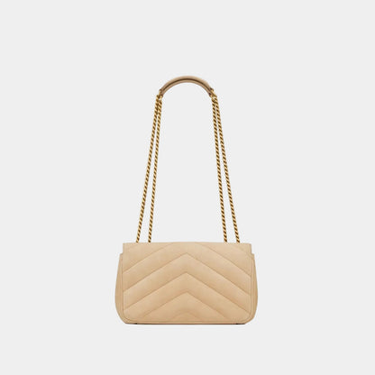 Saint Laurent Sac Loulou Small Suède Matelassé