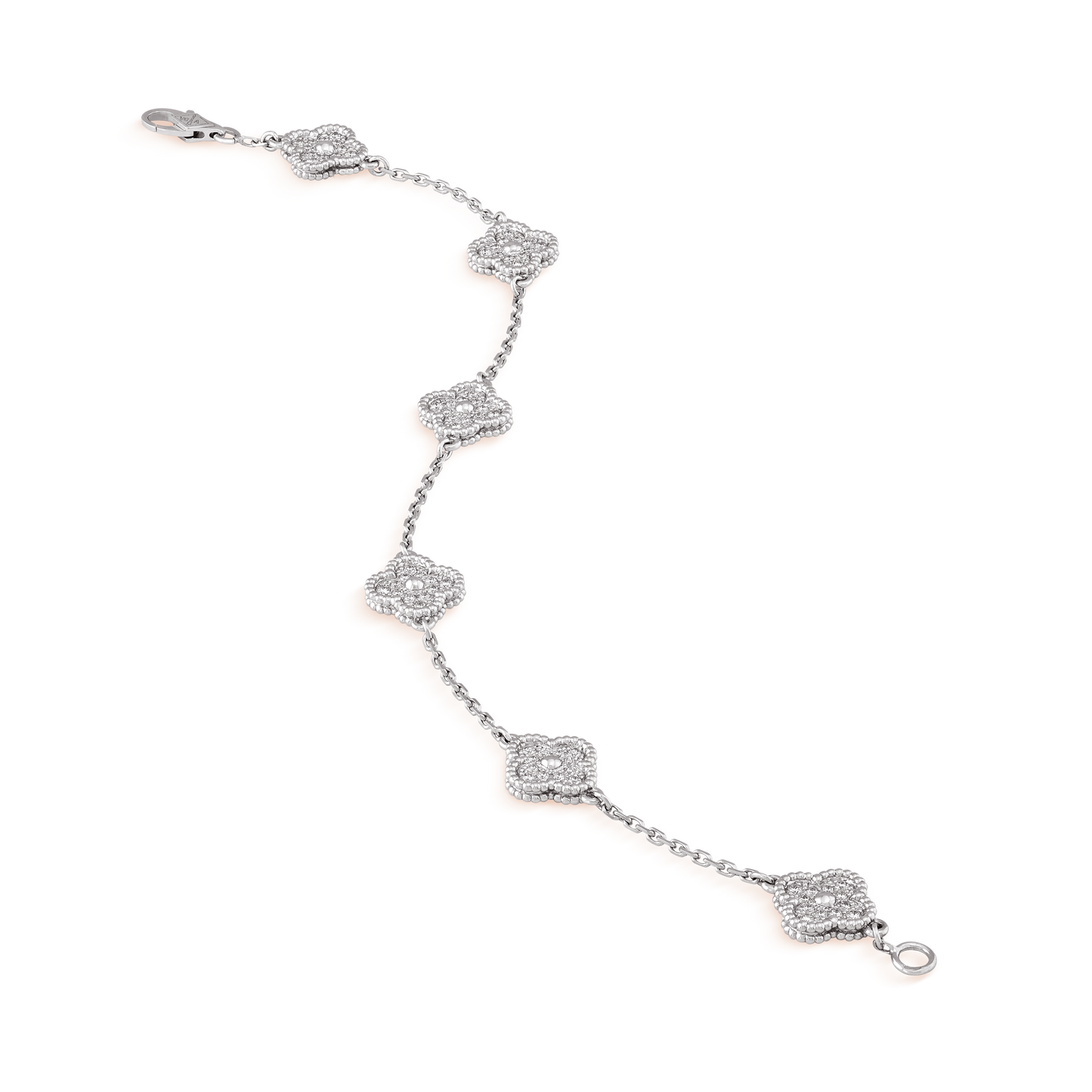 Van Cleef Sweet Alhambra 6 motifs Or blanc