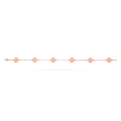 Van Cleef Sweet Alhambra 6 motifs Or rose
