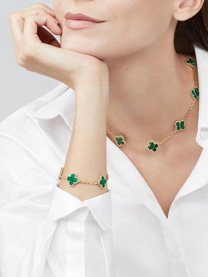 Van Cleef Vintage Alhambra 5 motifs Malachite