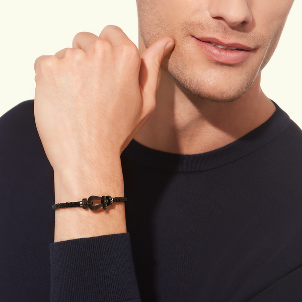 Fred - Bracelet Force 10 Titane Noir / Diamants Noir