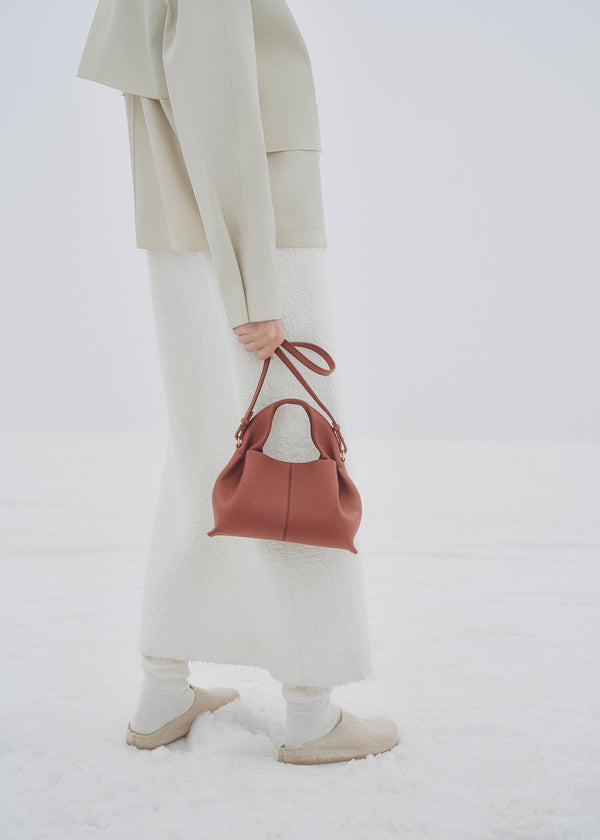 Polène Sac Numéro Neuf Mini Argile Rouge Grainé