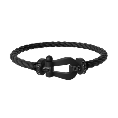Fred - Bracelet Force 10 Titane Noir / Diamants Noir