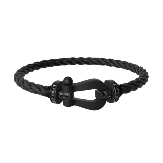 Fred - Bracelet Force 10 Titane Noir / Diamants Noir