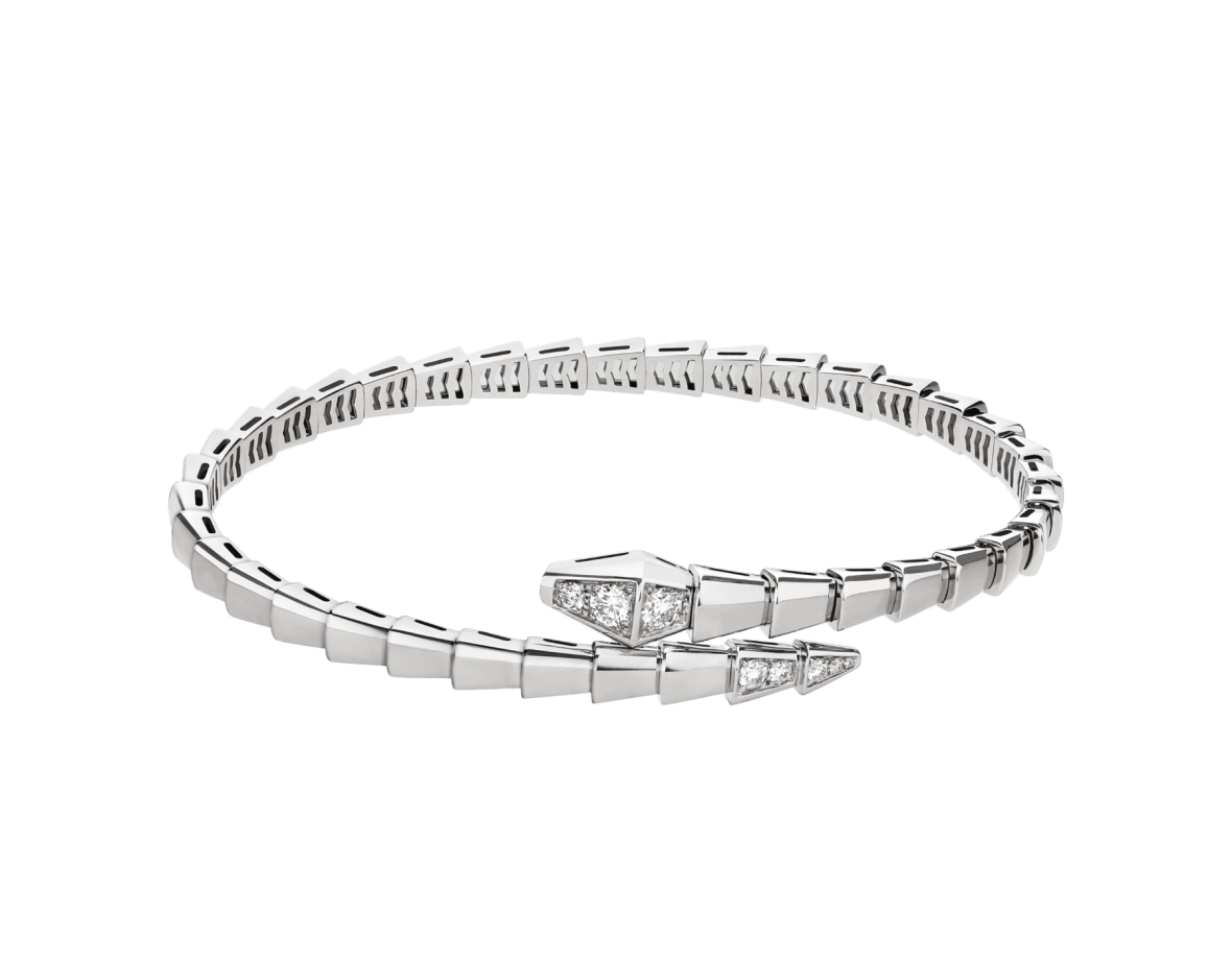 BVLGARI - Serpenti Viper Bracelet Or Blanc Diamant
