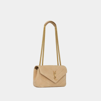 Saint Laurent Sac Loulou Small Suède Matelassé