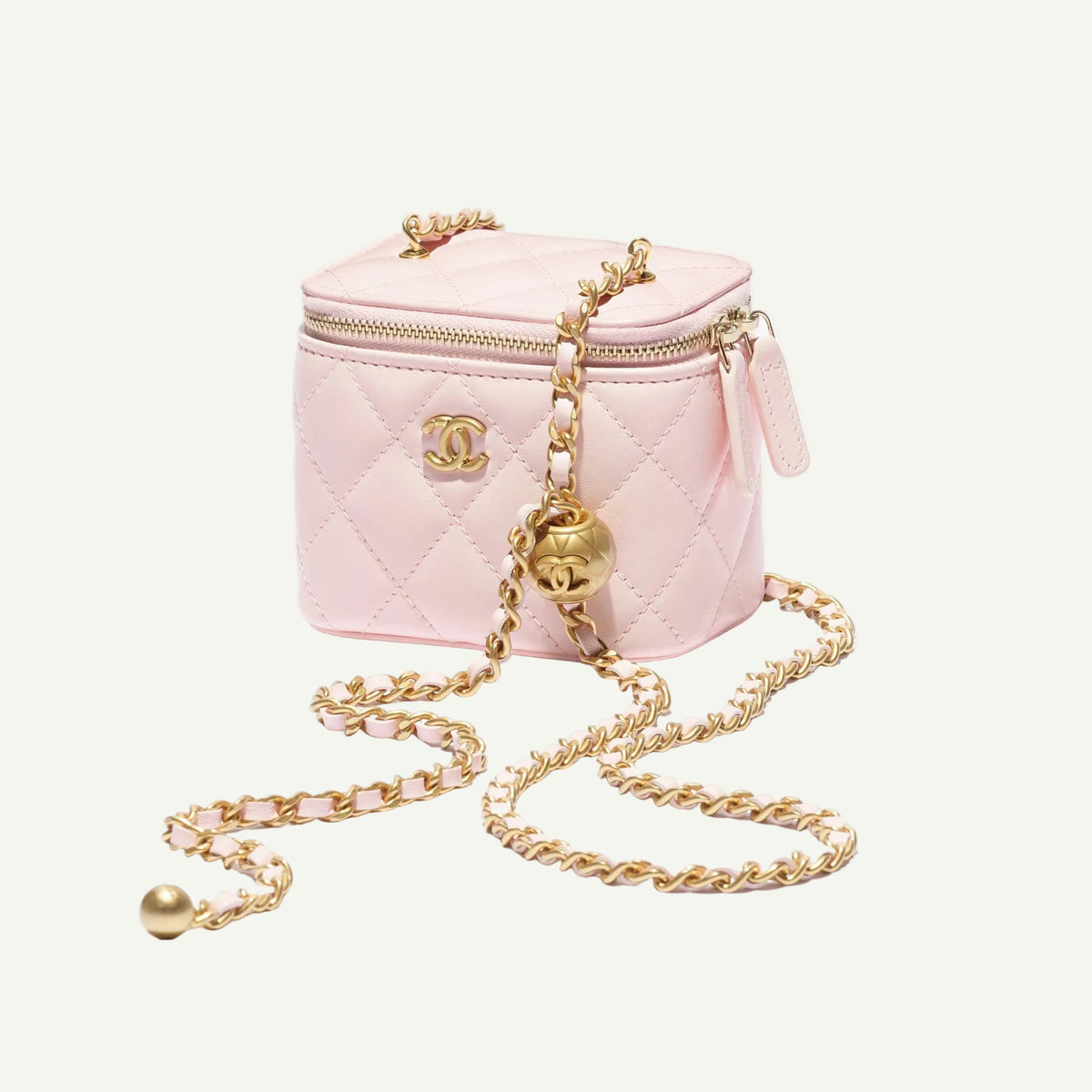 Chanel Small Vanity Chain Bag White