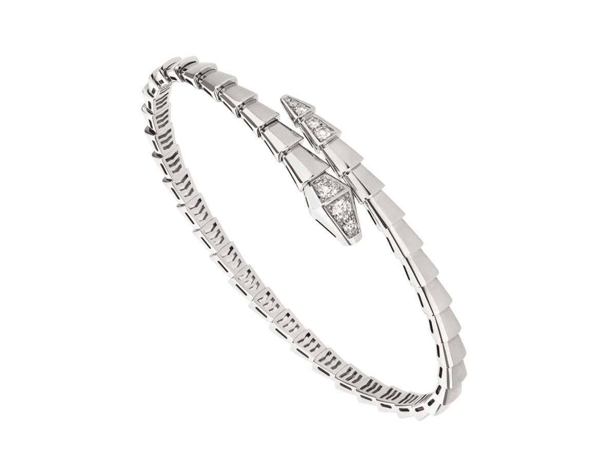 BVLGARI - Serpenti Viper Bracelet Or Blanc Diamant