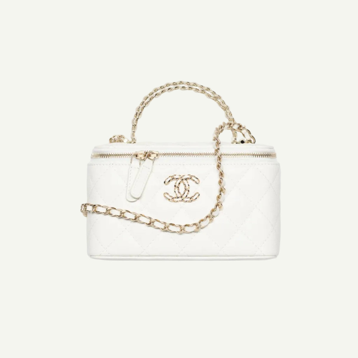 Chanel Long Vanity Chain Bag White