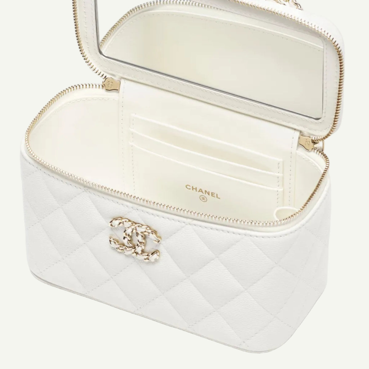 Chanel Long Vanity Chain Bag White