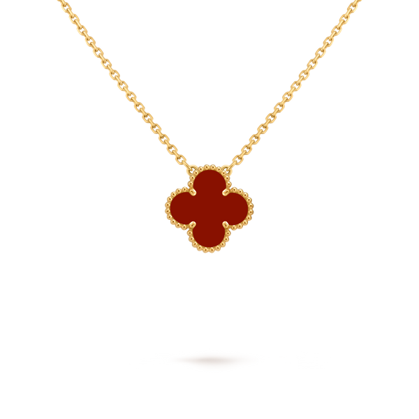 Van Cleef Collier Vintage Alhambra Or Jaune Cornaline
