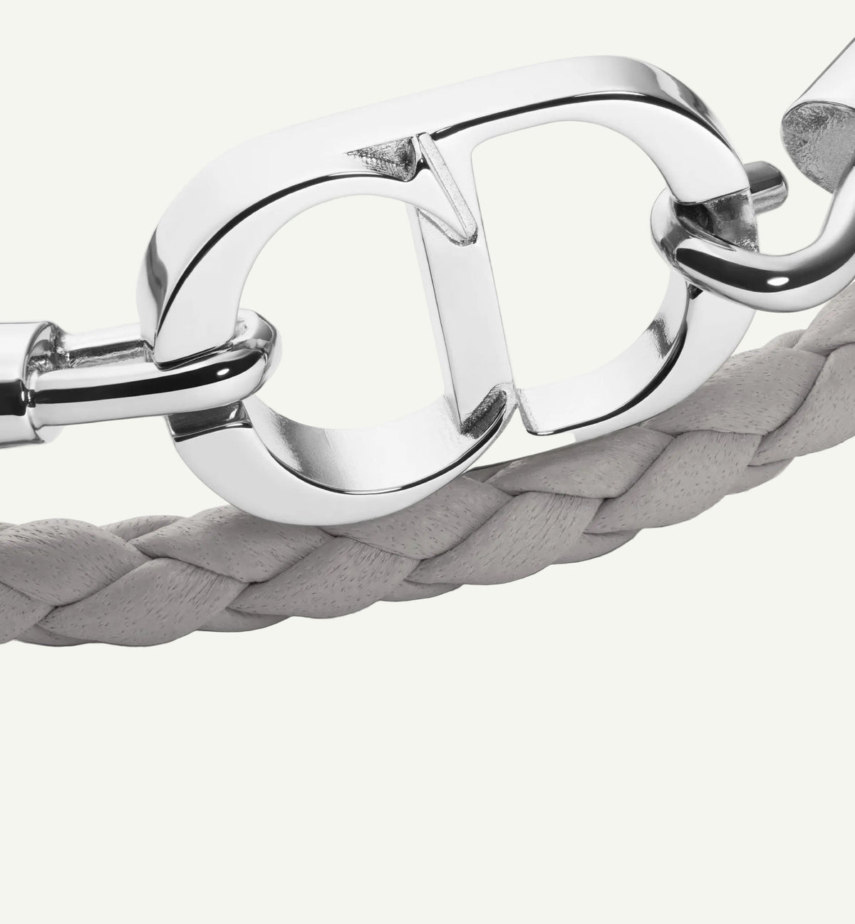 Dior - CD Double Wrap Leather Bracelet Grey