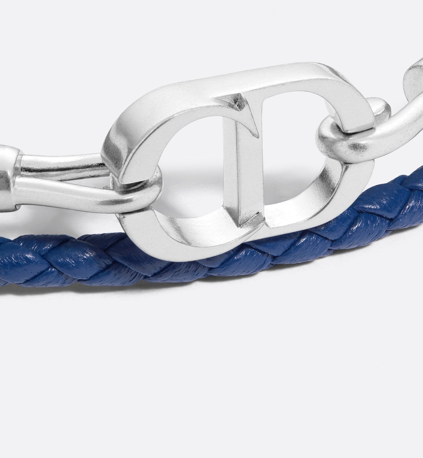 Dior - Bracelet double tour cuir CD marine