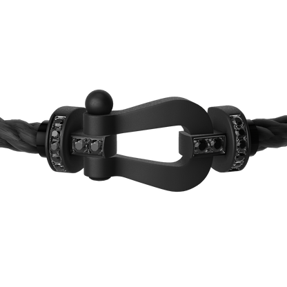 Fred - Bracelet Force 10 Titane Noir / Diamants Noir