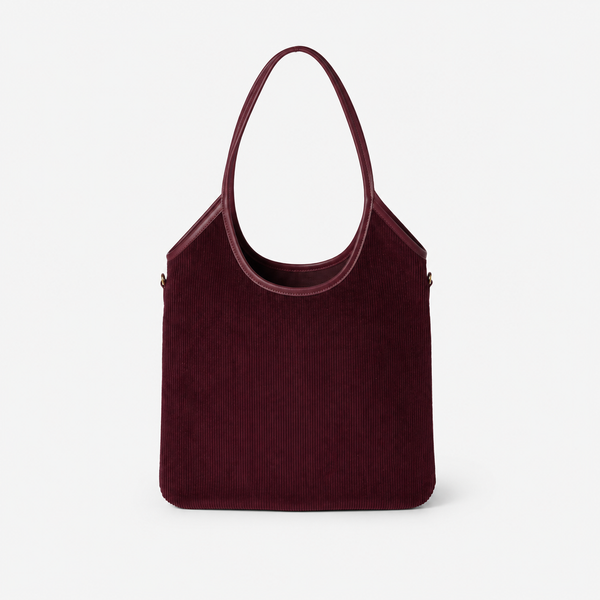 MiaMiu IVY Tote Bag in Black Corduroy Velvet