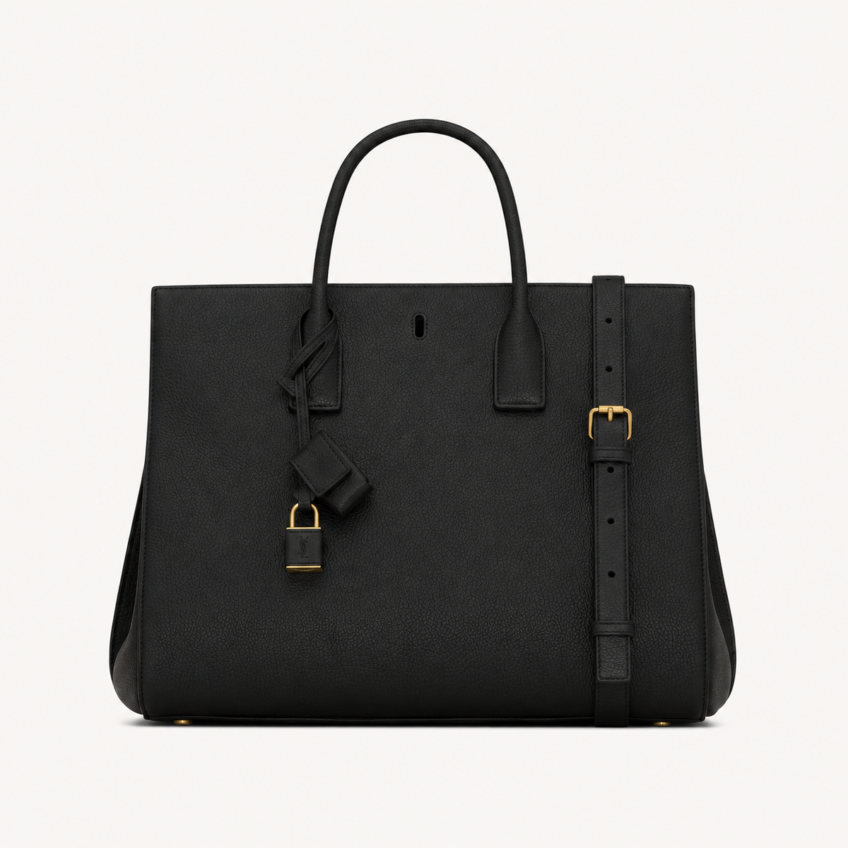 Saint Laurent Sac de Jour Grainé  Large Noir