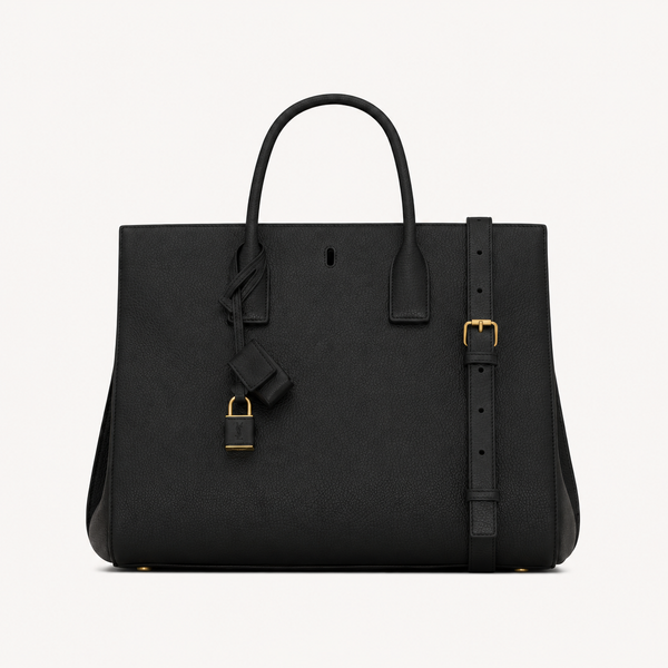 Saint Laurent Sac de Jour Grainé  Large Noir
