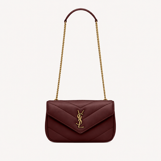 Saint Laurent Sac Loulou Mini Bordeaux