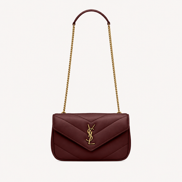 Saint Laurent Sac Loulou Mini Bordeaux