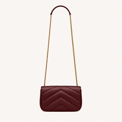 Saint Laurent Sac Loulou Mini Bordeaux