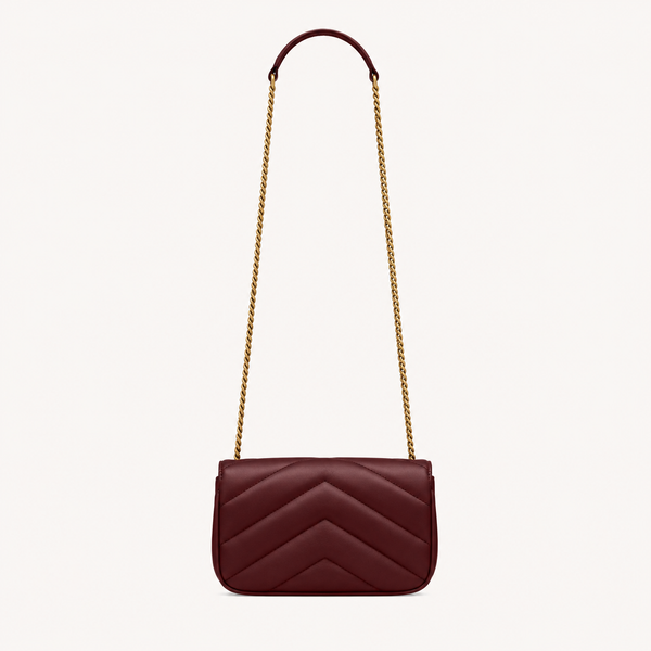 Saint Laurent Sac Loulou Mini Bordeaux