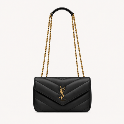 Saint Laurent Sac Loulou en Small Matelassé Noir