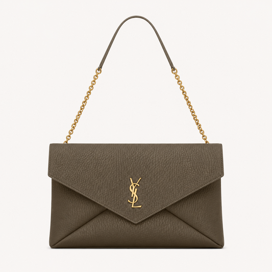 Saint Laurent Sac Cassandre Large à Chaîne Kaki