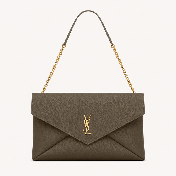 Saint Laurent Sac Cassandre Large à Chaîne Kaki