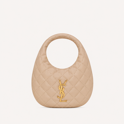 Saint Laurent Sac Icarino Nappa Matelassé Beige