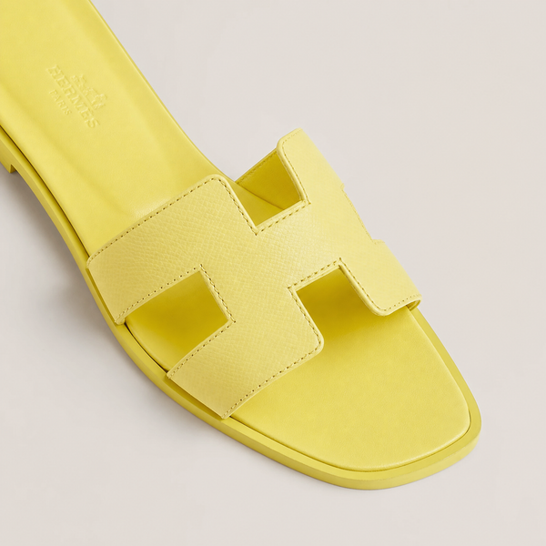 Hermes Sandales Jaune Pastel
