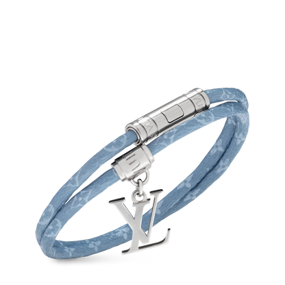 LV - Bracelet Monogram Double Tour Bleu