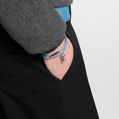 LV - Bracelet Monogram Double Tour Bleu
