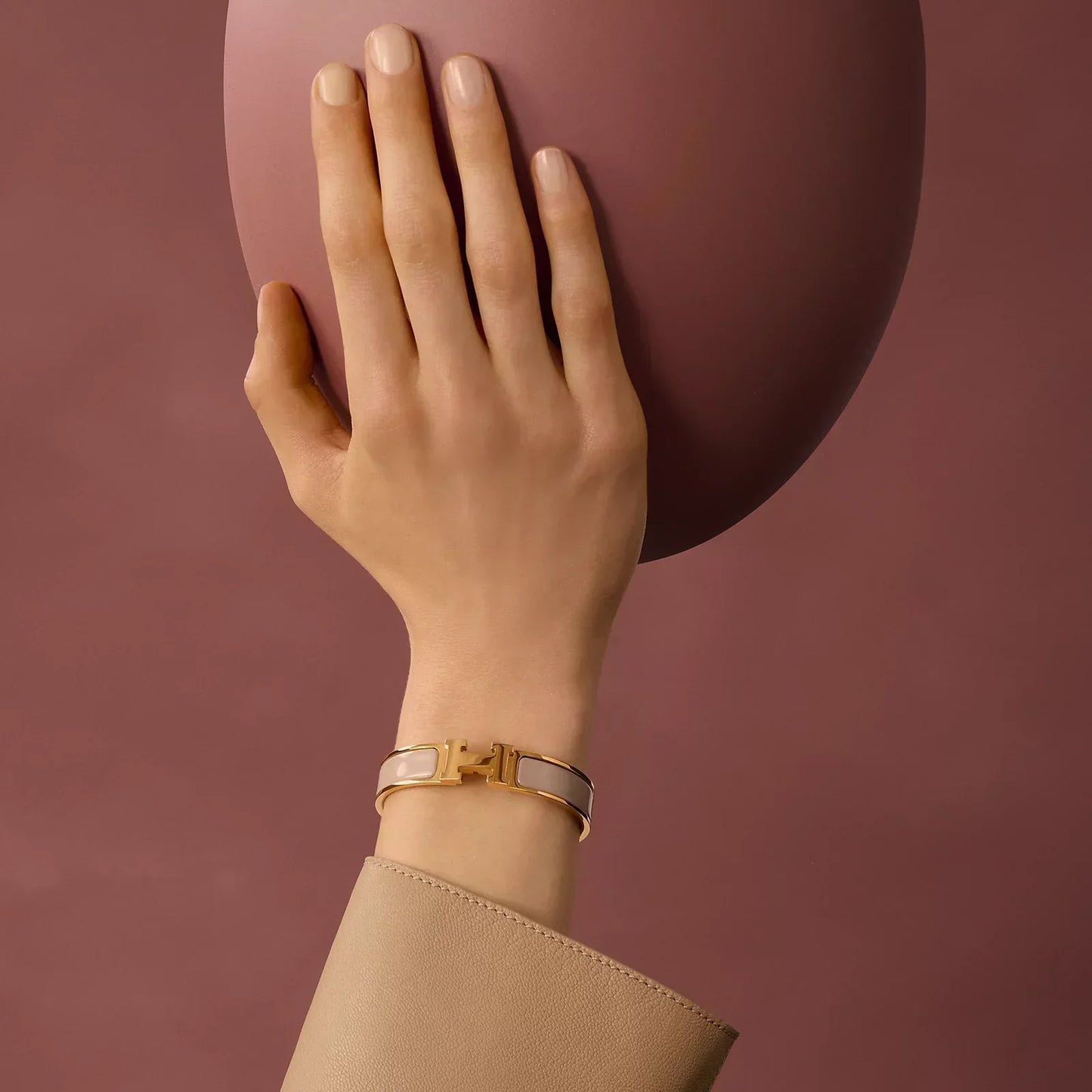 Hermès - Bracelet Clic H Marron Glacé