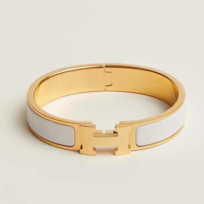 Hermès - Bracelet Clic H Blanc
