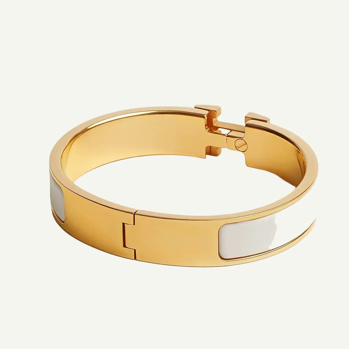 Clic H Bracelet White