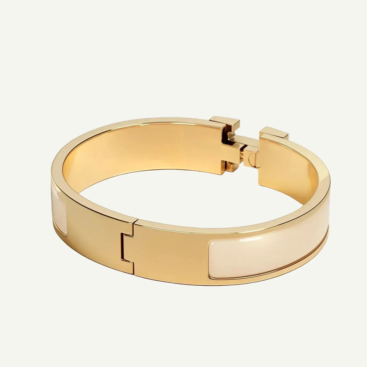 Hermès - Clic H Bracelet Cream