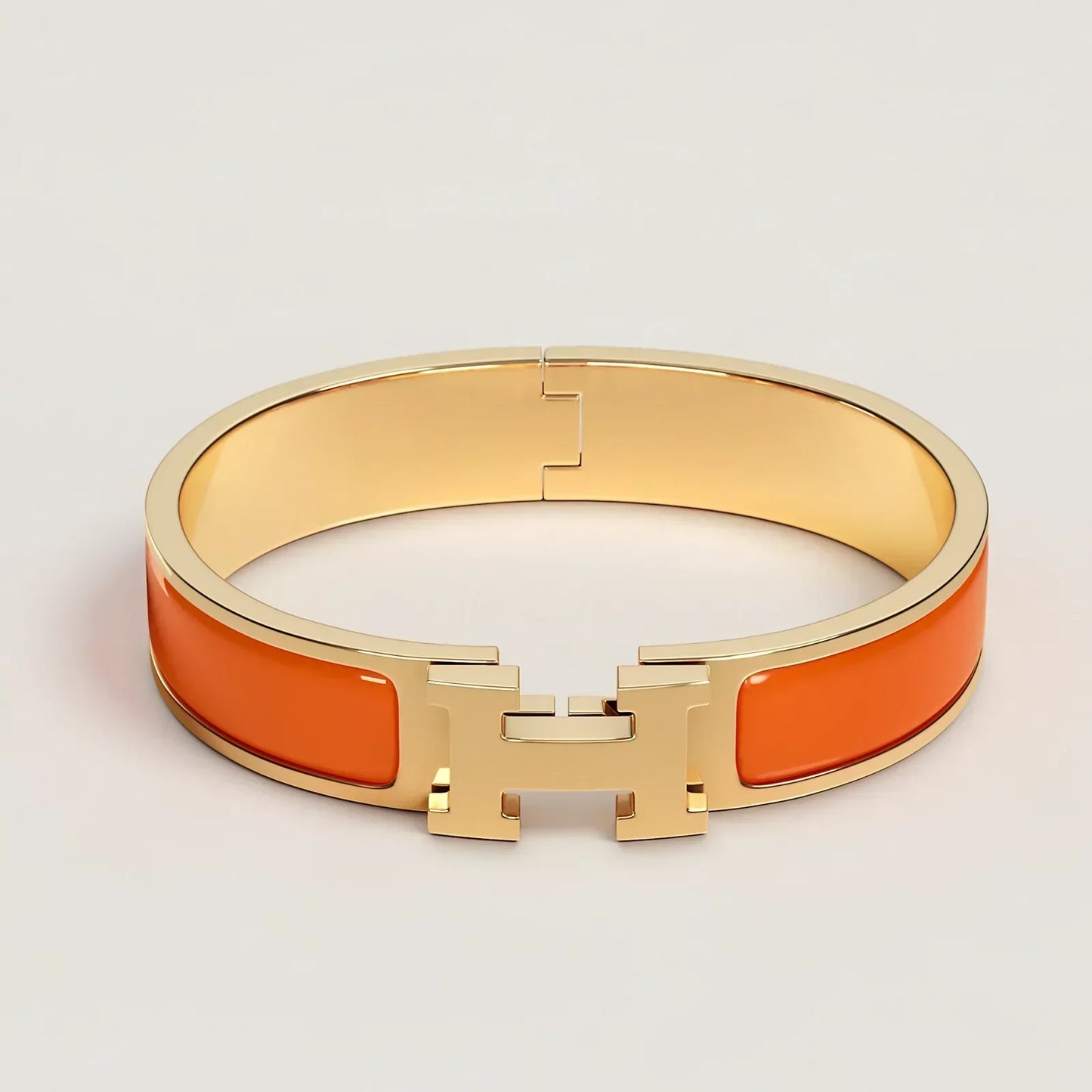 Hermès - Bracelet Clic H Orange Fruité