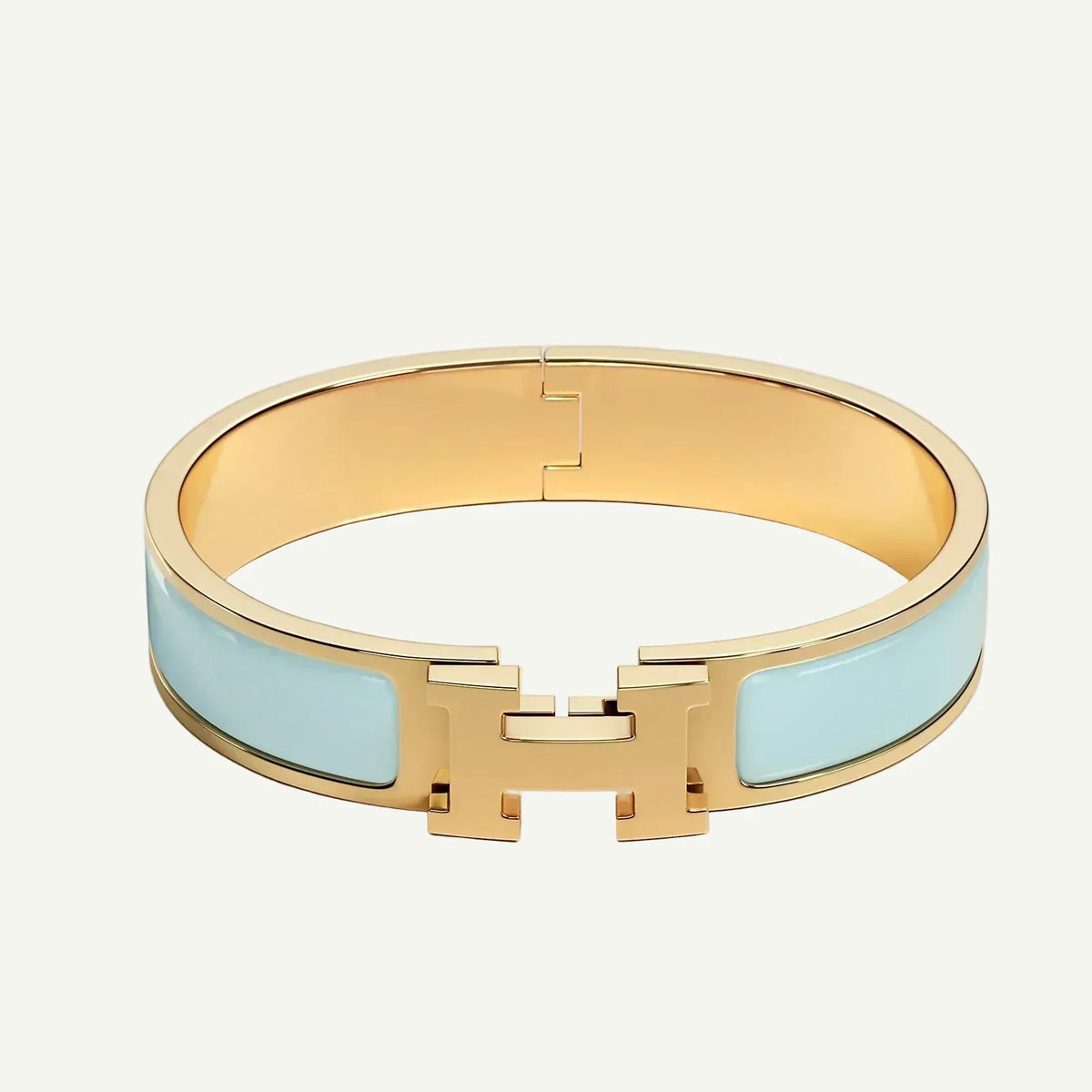 Hermès - Clic H Bracelet Polar Blue