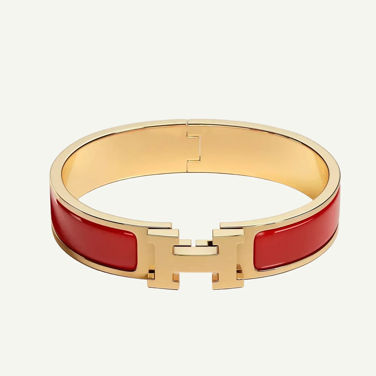 Hermès - Clic H Bracelet Amaranth Red