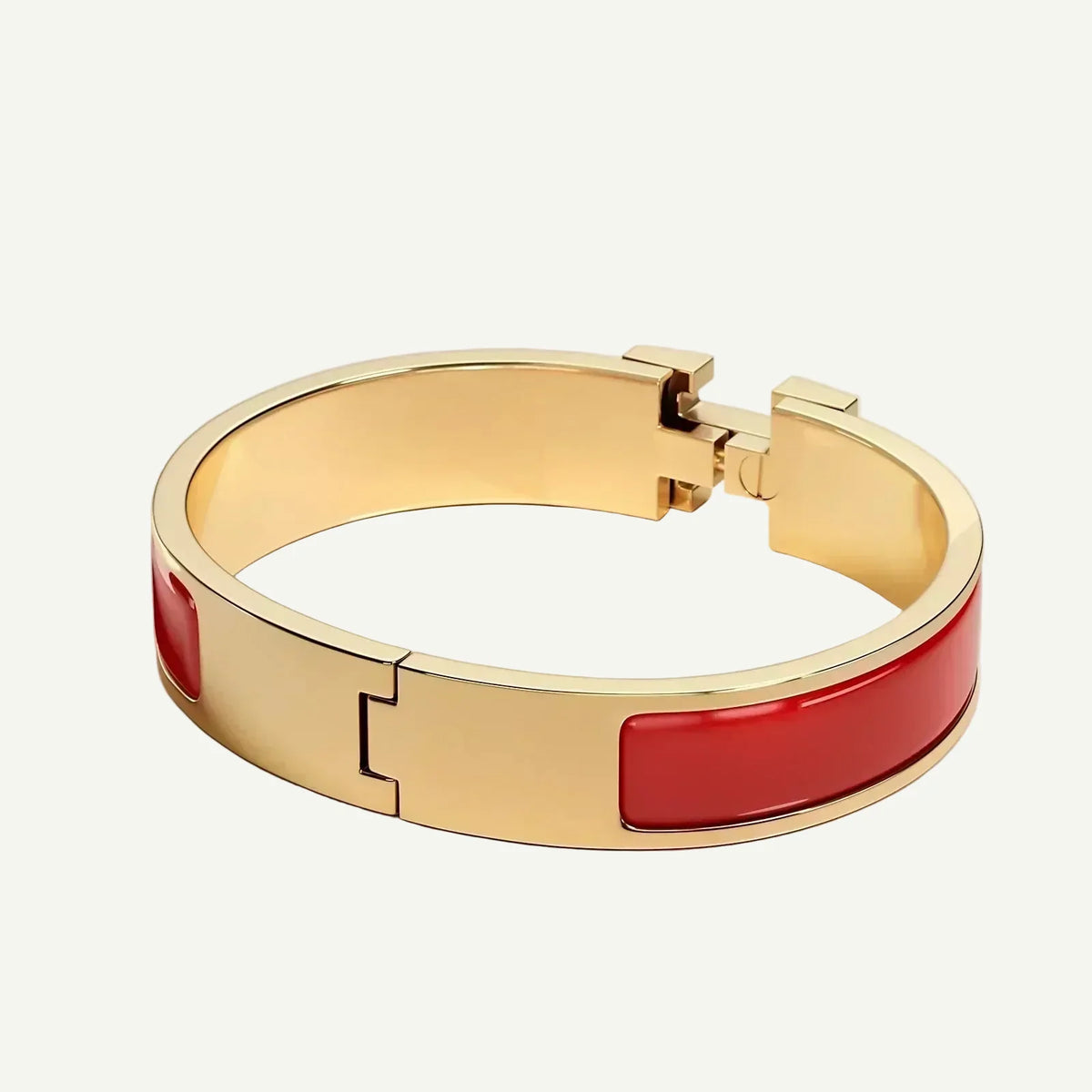 Hermès - Clic H Bracelet Amaranth Red