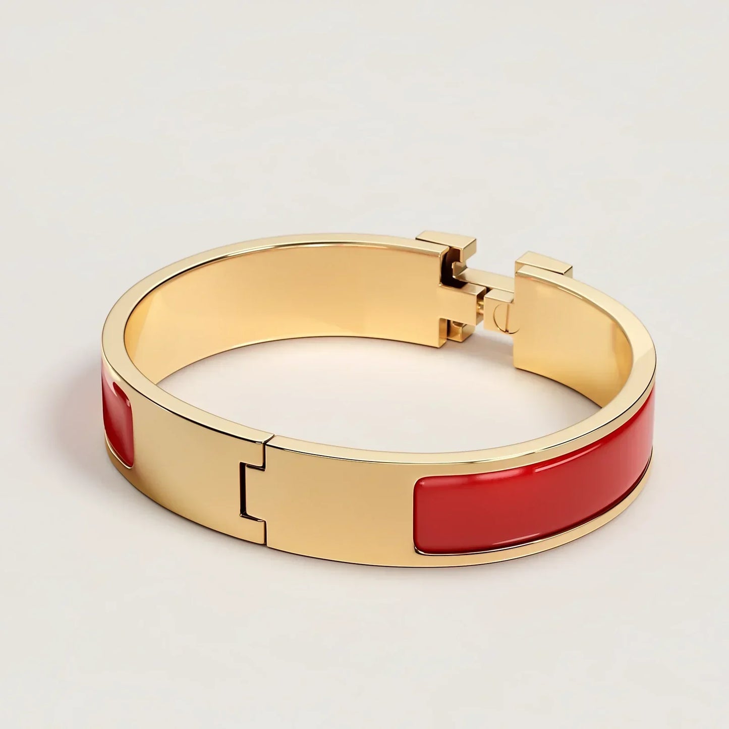 Hermès - Bracelet Clic H Rouge Amarante