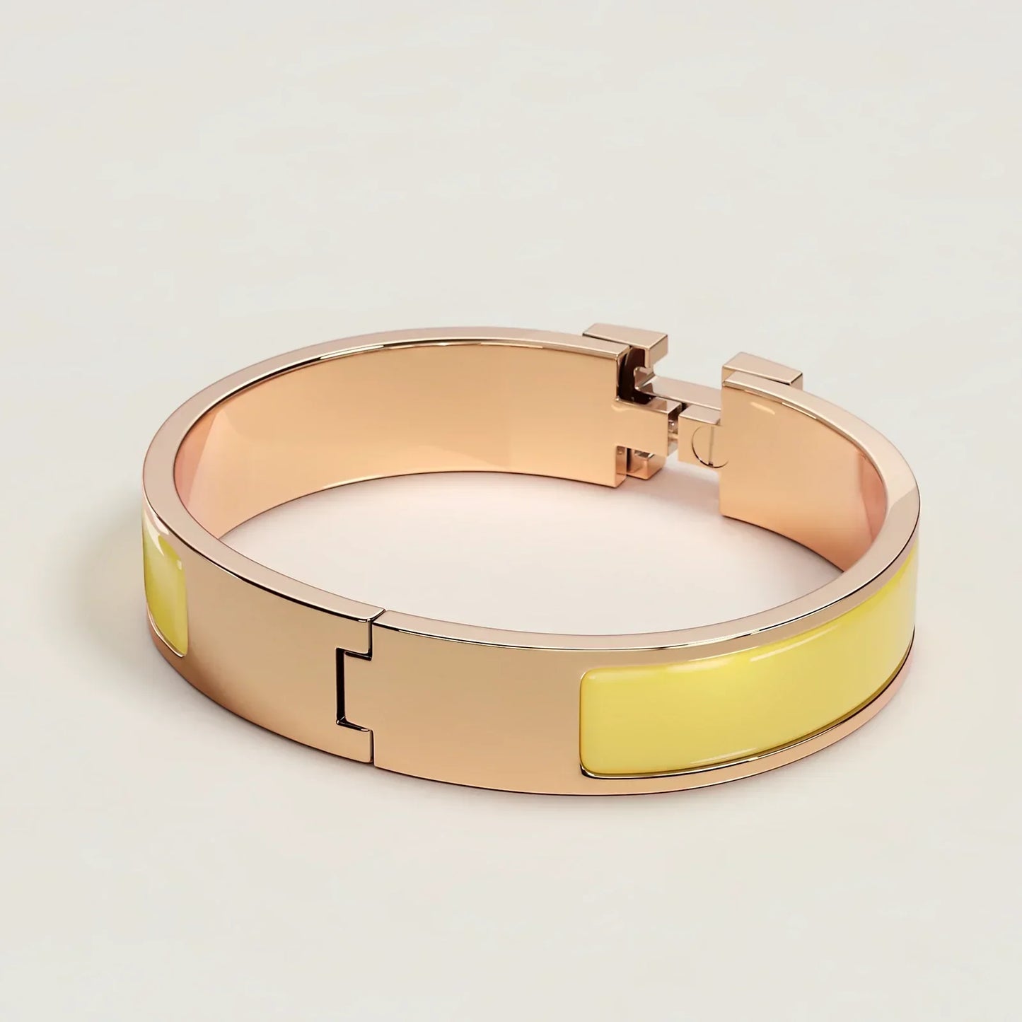 Hermès - Bracelet Clic H Jaune Or Rose