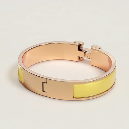 Hermès - Bracelet Clic H Jaune Or Rose