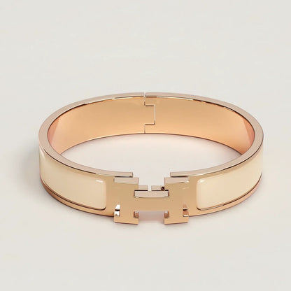 Hermès - Bracelet Clic H Crème Or Rose