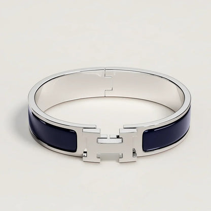 Hermès -  Clic H Bracelet Bleu Abysse