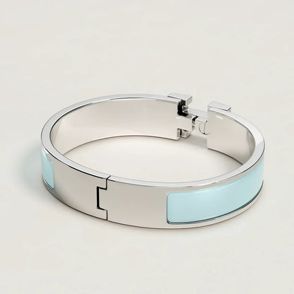 Hermès -  Clic H Bracelet Bleu Polaire