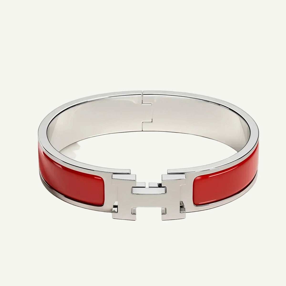 Hermès - Clic H Bracelet Amaranth Red