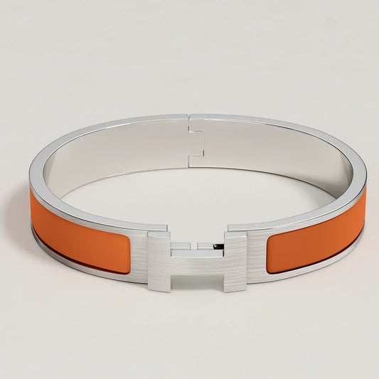 Hermès - Bracelet Clic HH Orange Feu Mat